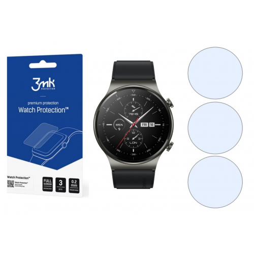 Szkło hybrydowe (3 szt.) 3MK Watch Protection do Huawei Watch GT 2 Pro